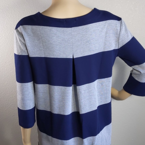 Gap Striped Shift Dress Size Small 3/4 Sleeve - Picture 6 of 8